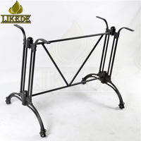 Base de table en aluminium moulé noir mat style antique avec revêtement en poudre, idéale pour salle à manger, bureau ou extérieur – Offre spéciale