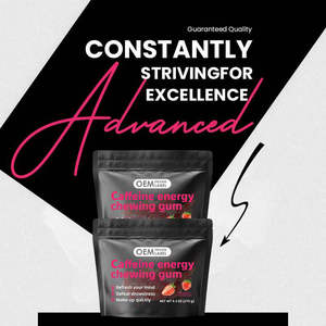 Toptan nane enerjisi sakız çilek lezzet kafein sakız destek enerji ve odak kafein sakız - Product Image 3