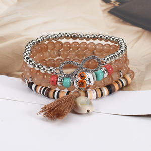 Fashion Jewelry Beaded <b>Bracelets</b> <b>Set</b> With Tassel Shell Charms Women's Gift 2022 - Product Image 2