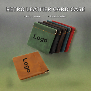 Portatarjetas de Cuero Hecho en China, Estilo Vintage para Hombre y Mujer, Mini Porta Licencia de Conducir, Funda Protectora - Product Image 2