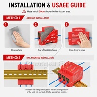 Système compact d'extinction d'incendie par aérosol intégré ZHONGSU, montage sur rail, extincteur automatique pour rack de serveur et pack de batteries de véhicule électrique