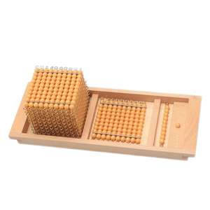 Plateaux éducatifs Montessori en bois pour enfants et bébés Introduction aux quantités décimales dans les jouets éducatifs matériels mathématiques - Product Image 3