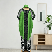 Robe longue d'été abstraite à motifs géométriques, style kaftan, pour femmes africaines, décontractée, modeste, pour les vacances à la plage, grande taille