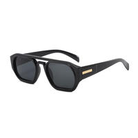Lunettes de soleil tendance vertes, orange et noires effet écaille, verres teintés UV400, monture à double pont en plastique, unisexe