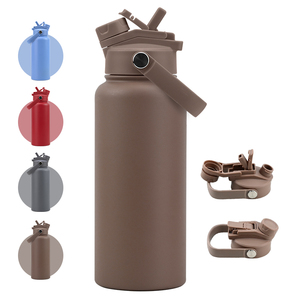 Botella de Viaje de Acero Inoxidable de Doble Pared con Logotipo Personalizado, Termo Aislado al Vacío, Taza Térmica de 18oz/32oz, a Prueba de Fugas, Libre de BPA - Product Image 1