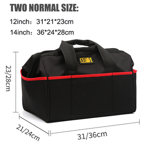 Factory Customized Multi-Functional Electrician Tool Bag with 15 compartments, durable Wear-Resistant tool bag for men - Product Image 6