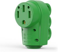 RVGUARD 50 Amp RV Replacement Plug Hijau |   Stopkontak NEMA 14-50P Betina 50 Amp 125/250 Volt dengan Gagang Lepas Pasang Bahan ABS