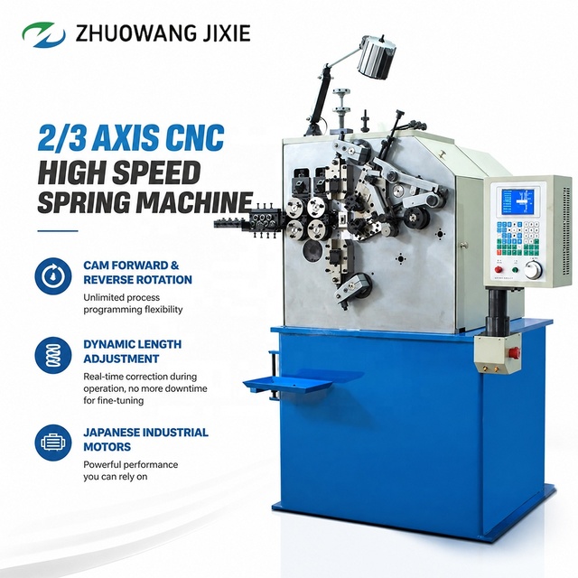 ZW-230/330 2/3 Axis High Speed Spring Coiling Machine with Pitch 2-Axis Control