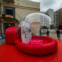 Boule à neige géante gonflable de Noël pour boule à neige commerciale à taille humaine arrière-cour