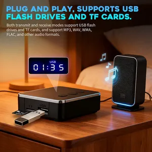 Récepteur et émetteur <span class=keywords><strong>Bluetooth</strong></span> 6.0 compatible, adaptateur sans fil <span class=keywords><strong>Jack</strong></span> 3,5 mm Aux pour musique TV voiture, adaptateur récepteur audio 2 RCA - Product Image 4