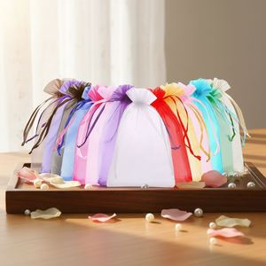 Drawstring Organza Gift <b>Pouch</b> 24 Colors Jewelry Mesh Packaging Product Model QJ-DB-045 Made in China - Product Image 4