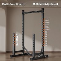 Plateforme de musculation en acier avec rack à squats et barre de musculation pour presse à banc pour salle de sport à domicile - Unisexe, personnalisable