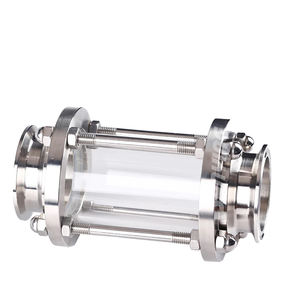 SS <span class=keywords><strong>Tri</strong></span> Clover 1.5 2 3 4 pouces Tubulaire Inline Sight Glass Sightglass Avec Pinces Joint Kit - Product Image 1