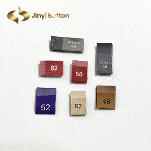 Jinyi nhà máy OEM ODM biểu tượng tùy chỉnh thương hiệu bông vải nhãn tên tag trung tâm gấp dệt quần áo bikini đồ bơi cổ Kích thước Nhãn - Product Image 6