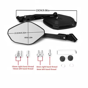 Nouveau rétroviseur universel pour moto - Lentille HD anti-distorsion en fibre de carbone, grand angle, modifié et universel - Product Image 2