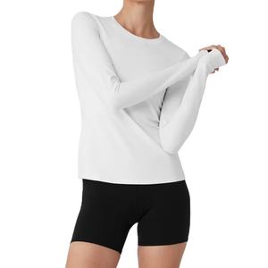 เสื้อยืดโยคะแขนยาวแบบคลาสสิก ผลิตตามสั่ง ออกแบบเองได้ ขายส่ง ยืดหยุ่น ใส่สบาย เป็นมิตรกับสิ่งแวดล้อม - Product Image 5