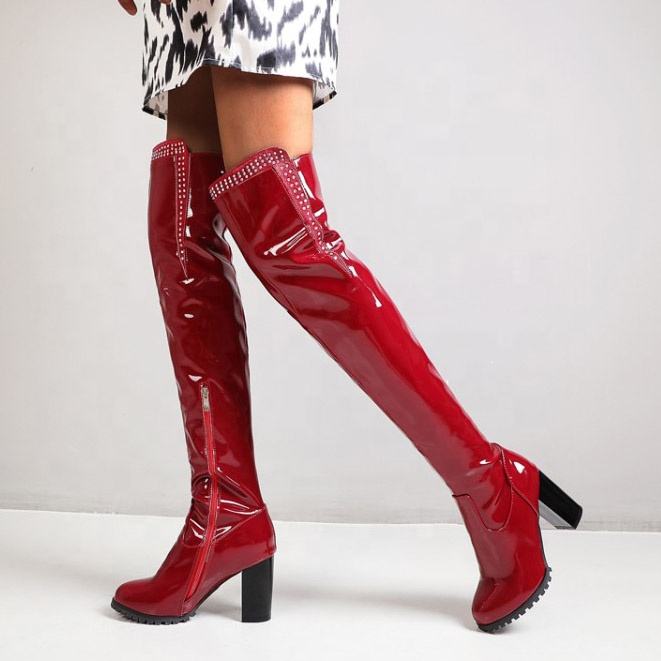 leather thigh boots