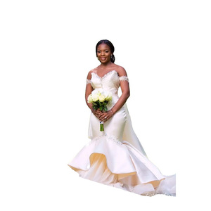 Mermaid Wedding Dress White Satin Sweetheart Neckline Natural Waist Long Train Evening Gown 2026 Simple Style - Product Image 3