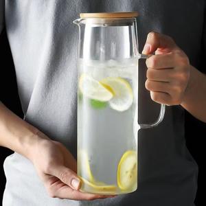 Carafe en verre transparent, design moderne et écologique, grande capacité pour usage domestique, idéale pour l'eau bouillante et les jus, options de pot à thé ou à jus - Product Image 5