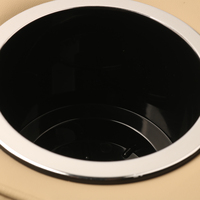 Lot de 2 porte-gobelets doubles noirs pour bateaux, camping-cars et voitures, avec pochette latérale, installation sans perçage