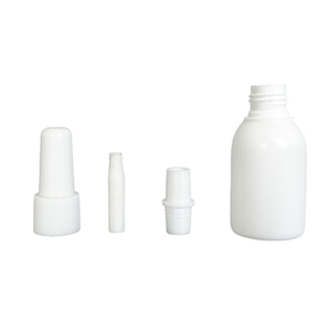 ขวดยาเปล่าพลาสติกพร้อมแปรงสีขาวทรงกลมขนาด10มล. แบบพกพา - Product Image 5