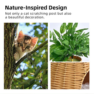Mobili per Gatti in Vimini e Rattan Fatti a Mano Personalizzabili con Foglie - Product Image 6