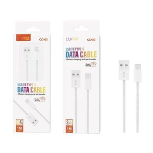 Cable de Datos USB a Tipo C Lumiz de 1M para Carga Rápida y Transferencia de Datos - Product Image 1