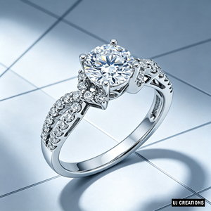 Personnalisé S925 | 10K | 14K | Bague de mariage en or massif 18 carats avec diamant de laboratoire de 1,00 carat certifié IGI, qualité VVS-VS, finition rhodium, idéale pour les fêtes - Product Image 5