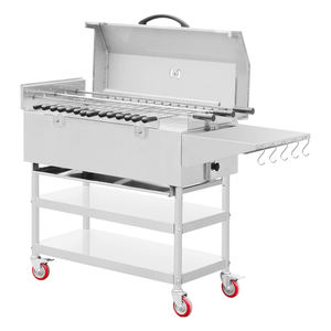 <span class=keywords><strong>Barbecue</strong></span> de jardin en acier inoxydable Santa Maria de haute qualité, grille de cuisson réglable avec briques réfractaires, style <span class=keywords><strong>argentin</strong></span> - Product Image 5