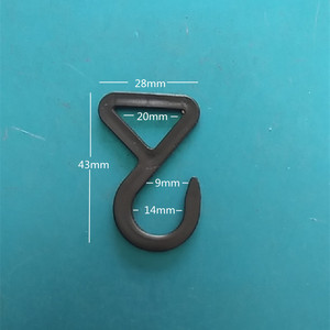 Mousqueton en plastique durable avec boucle 28 mm x 43 mm pour crochets d'appui-tête de voiture - Product Image 2