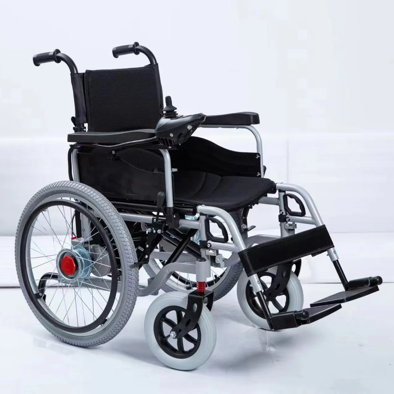 Лидер продаж, роскошная электрическая складная инвалидная коляска, легкая литиевая батарея, полностью автоматическая складная инвалидная коляска из углеродного волокна