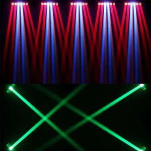 6pcs 40w צבע מלא rgbw קרן הוביל מוט אור ktv מסתובב דו-צדדי נע ראש הזזה להב להב אור מבוקר <span class=keywords><strong>dmx512</strong></span> - Product Image 3