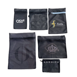 Impression personnalisée LOGO écologique grand sac <span class=keywords><strong>de</strong></span> <span class=keywords><strong>lavage</strong></span> en <span class=keywords><strong>filet</strong></span> délicat à petites mailles recyclées grand sac à linge suspendu pour <span class=keywords><strong>lingerie</strong></span> - Product Image 4