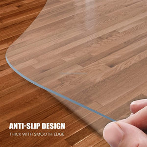 Tapis de chaise antidérapant en PVC moderne pour bureau à domicile, tapis de sol gaufré lavable pour protection de tapis - Product Image 2