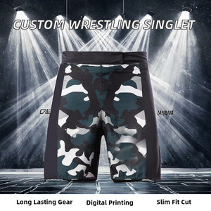 New Custom Men's Boxing Singlets <b>Polyester</b>/Nylon Slim Fit Durable All Sublimation Men Clothing <b>Shorts</b> - Product Image 2