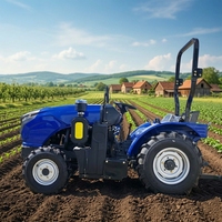 Tracteur de Verger 50 CV, Tracteur Agricole Étroit pour Vignoble et Jardin Fruitier avec Direction Hydraulique