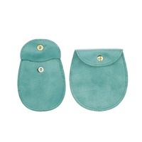 Étui de voyage pliable en velours écologique de luxe avec logo personnalisé pour bijoux, organisateur portable pour boucles d'oreilles et colliers, cadeaux de bienvenue