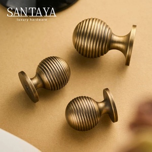 Santaya Solid Antiek Geborsteld Messing Handgrepen Keuken Kastgrepen Slaapkamer Garderobe Ladeknoppen Meubels Bronzen Handgreep - Product Image 2