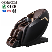 Sillón de Masaje 4D de Lujo OEM 2026 con Riel Flexible, Gravedad Cero, Cuero PU, Voz AI y Calefacción, Reclinable para Uso en Hogar y Oficina