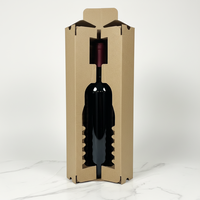 Boîtes en carton ondulé en promotion, boîtes cadeaux avec doublure alvéolée, impression de logo, recyclables pour l'emballage du vin