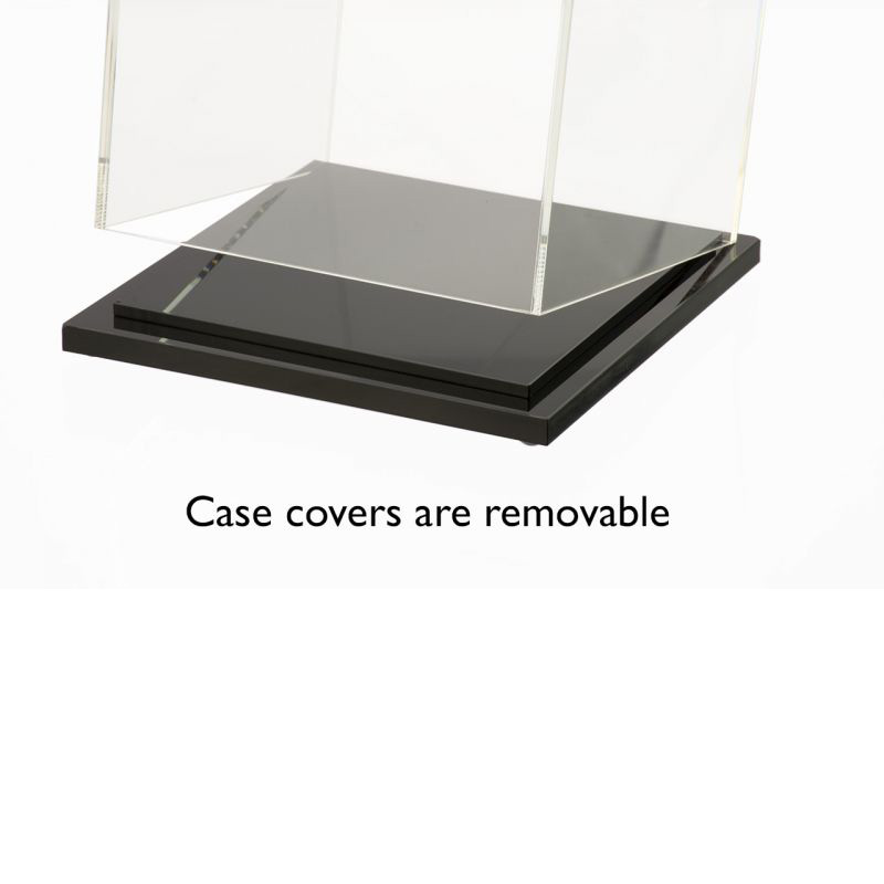 lomonmen Vitrine voor verzameling, transparante plexiglas, vitrine van transparant met magnetische deur voor popfiguren, Funko pop, minifiguren, verzamelobjecten (wit, 27 x 18 x 21