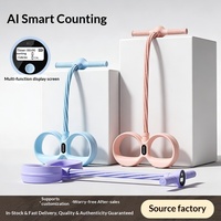 Appareil de fitness pour femmes avec pédale de comptage et poulie, machine à sit-up, corde d'étirement à domicile, longue autonomie de la batterie, compteur de calories