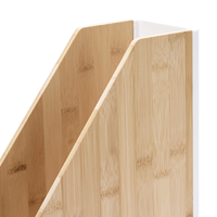 Organizador Giratorio de 360° de Madera A3 Personalizado, Caja de Almacenamiento de Archivos de Oficina de Lujo