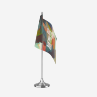 Decoración de Negocios Internacionales, venta al por mayor, logotipo personalizado, banderín de poliéster, banderas de escritorio de oficina para varios países