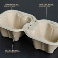 Plateau porte-gobelets en pulpe moulée 1, 2 ou 4 tasses – Support jetable pour boissons, base détachable, porte-gobelets recyclé pour café à emporter et livraison