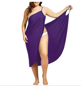 Wholesale Summer <b>Beach</b> Sexy Women Solid Color <b>Wrap</b> Dress Bikini Cover up <b>Sarongs</b> Female Bathing Suit Swimwear - Product Image 2