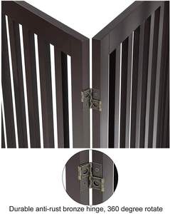 Barrière de sécurité pour animaux de compagnie autoportante de 24 pouces de haut, barrière en bois pour chat et chien, porte, escalier, clôture pliable, barrière <span class=keywords><strong>extensible</strong></span> pour la maison, utilisation en intérieur - Product Image 6
