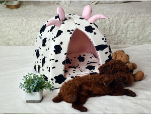 Suministros para mascotas Camas Vaca Impreso Tienda de campaña para perros Casa Invierno Algodón Camas para perros - Product Image 3