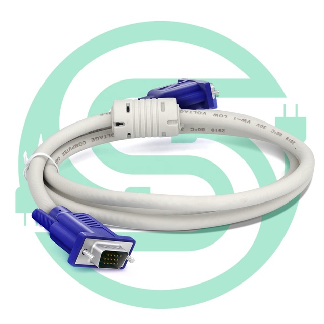 Original Blue Computer Cable Full HD 1080P 3+2/3+4/3+6 15 Pin Male to Male VGA Cable for PC Laptop TV and Projector Monitor