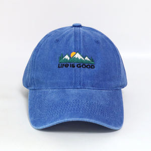 หมวกเบสบอลผ้าฝ้ายฟอกสี6แผ่นแบบวินเทจไม่มีโครงสร้างหมวกสำหรับ2025ปักโลโก้ตามสั่ง - Product Image 2